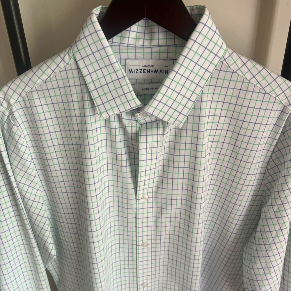 MIZZEN + MAIN Leeward, Large Trim Fit Long Sleeve Shirt